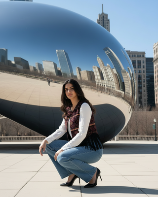 Bedouin Jewel: Azure Tapestry Short Vest