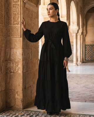 Zukhruf Nights — Andalusian Spanish Dress Series Modest fashion Maxi dress long sleeve