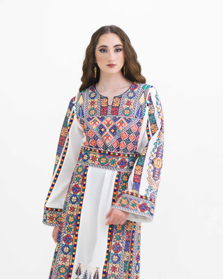 Akka Moonlit Soirée embroidered thobe maxi dress — ASHI