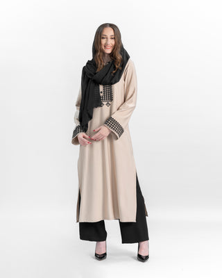Artisanal embroidered sirwal kameez two-piece set — ASHI