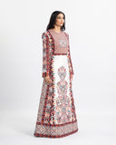 Modest Palestinian bridal thobe with tatreez cross-stitch embroidery — ASHI