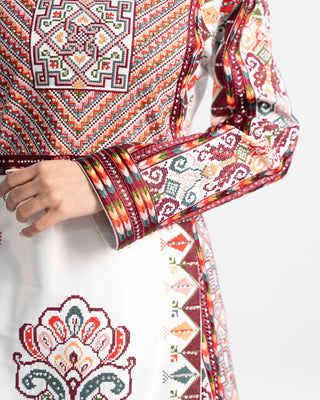 Modest white bridal thobe wedding dress — ASHI