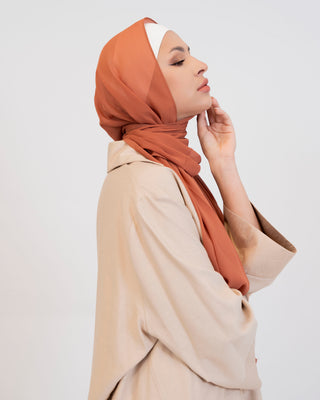 Elegant crepe chiffon hijab scarf — ASHI