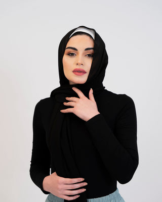 Crepe chiffon hijab in a soft drape — ASHI