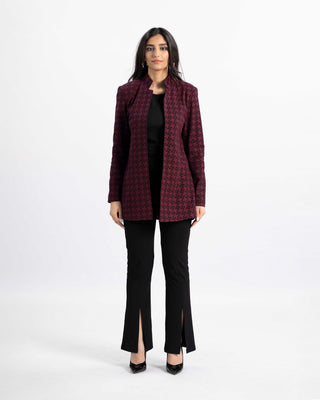 Embroidered blazer in beige with Arabian-inspired pattern — ASHI