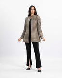 Desert Rose embroidered Arabian blazer in maroon — ASHI