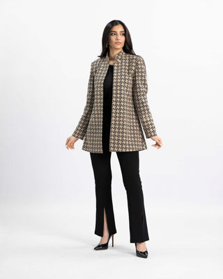 Desert Rose embroidered Arabian blazer in maroon — ASHI