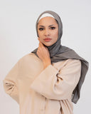 Shimmer-finish hijab scarf for weddings — ASHI