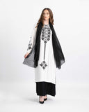 Embroidered long kameez blouse and skirt set — ASHI