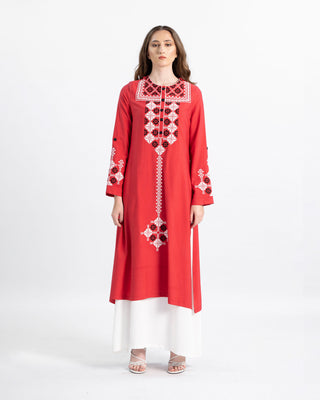 Embroidered kameez and skirt set, modest two-piece — ASHI