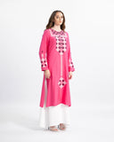 Modest embroidered two-piece kameez set — ASHI