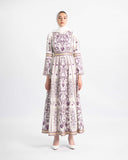 Embroidered Palestinian kaftan modest maxi dress with all-over tatreez detailing — ASHI