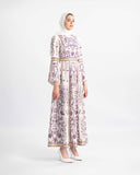 Embroidered Palestinian kaftan with bell sleeves and an A-line skirt — ASHI