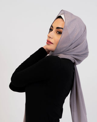 Glitter-finish modest hijab scarf — ASHI
