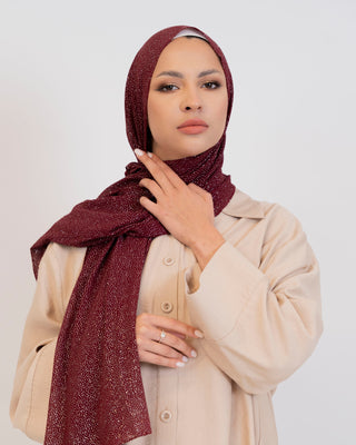 Glamorous glitter hijab scarf draped — ASHI