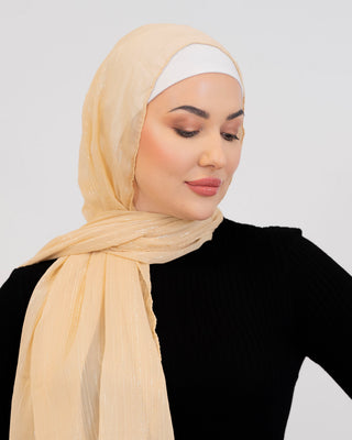 Striped glitter chiffon modest hijab — ASHI