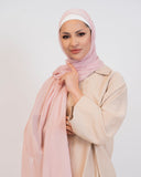 Striped glitter chiffon hijab drape — ASHI