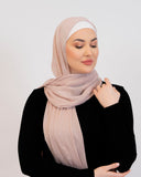 Glitter chiffon striped hijab scarf — ASHI
