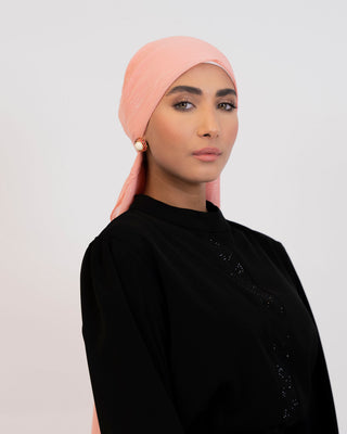 Glitter chiffon striped hijab scarf draped — ASHI