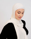 Striped glitter chiffon hijab for parties — ASHI