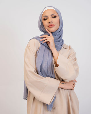 Elegant striped glitter chiffon hijab — ASHI