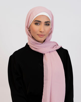 Glitter chiffon striped hijab scarf — ASHI
