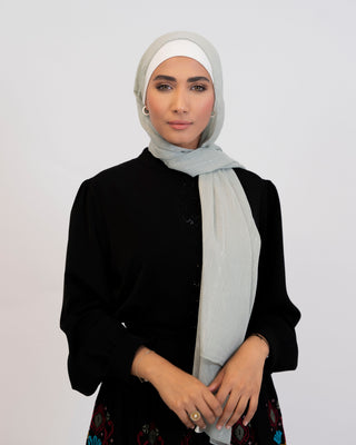 Glitter chiffon striped hijab scarf — ASHI