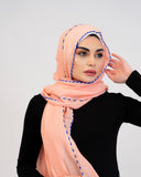 Indian-inspired hijab scarf in a soft drape — ASHI