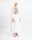 Embroidered Palestinian henna dress with Circassian-inspired design — ASHI