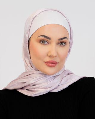 Radiant Elegance shimmer hijab scarf draped — ASHI