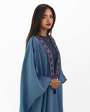 Bisht-style abaya open robe with wide draped sleeves — ASHI