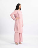 Modest embroidered two-piece blouse and pants set — ASHI
