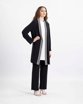 Modest embroidered long blouse with pants — ASHI