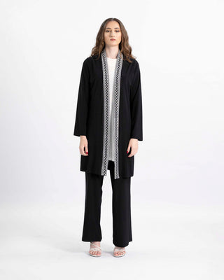 Embroidered two-piece blouse and pants set — ASHI
