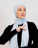 Soft jersey hijab draped for everyday wear — ASHI