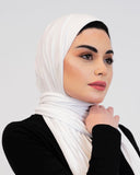 Plain jersey hijab in a soft drape — ASHI