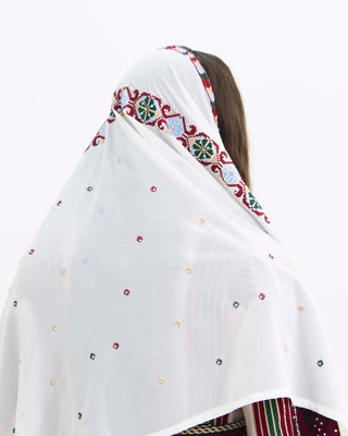 Delicate embroidered hijab veil — ASHI
