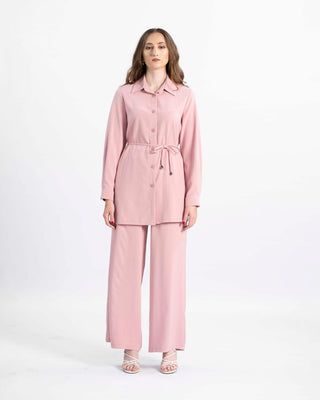 Whispering Breeze tunic and trousers detail — ASHI modest two-piece suit